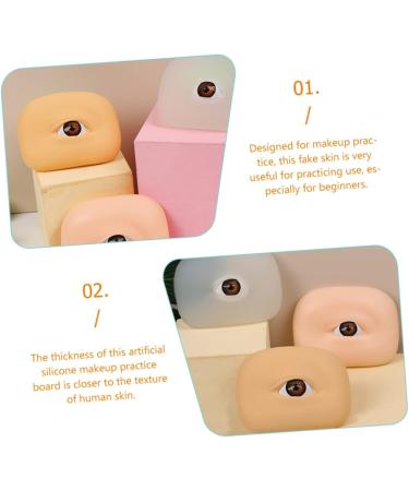 POPETPOP 8 pcs Eyebrow Practice Training Makeup Silicone Skin Eyeshadow Boards 1 count (Pack of 1) As Shownx4pcs - Buy Online on GoSupps.com