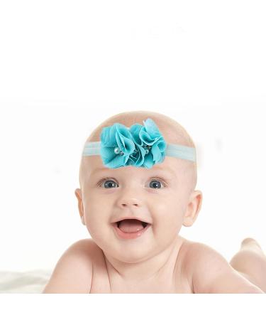 Viky 6-Piece Baby Hair Band Set | Floral Elastic Headbands for Girls | Rhinestone Baby Accessories for Newborns | Perfect for Baptism Weddings & Family Photos - Buy Online on GoSupps.com