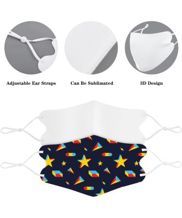 Cooraby 24 Pieces Sublimation Blank Face Covering | Adjustable Ear Strap | Breathable Cloth Protector | DIY Reusable Mouth Mask for Adults and Kids - Ideal for Outdoor Activities - Buy Online on GoSupps.com