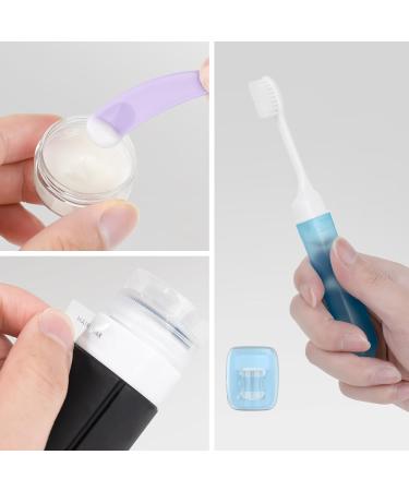 100ml x 4 Silicone Travel Bottles Set - Portable Shampoo & Lotion Containers for Travel - 17 Piece Toiletry Set - Buy Online on GoSupps.com