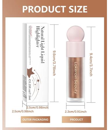 Shimmer Liquid Highlighter Beauty Wand - Waterproof Glowing Illuminator Makeup Stick for Face & Body - 01 Moonlight - Buy Online on GoSupps.com