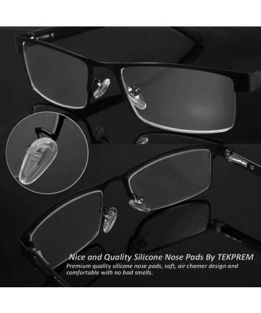 Eyeglasses Nose Pads  TEKPREM Glasses Nose Pads Replacement Repair Tools Kit with 5 Pairs of Air Chamber Silicone Nose Pads Screws Screwdrivers Tweezer and Cleaning Cloth for Glasses and Sunglasses - Buy Online on GoSupps.com