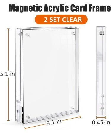 Acrylic Card Frame  Magnetic Trading Card Display Frames Desktop Display - 2 Sets Clear - Buy Online on GoSupps.com