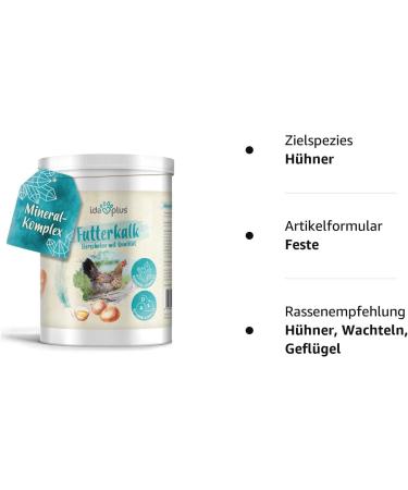 Ida Plus Futterkalk - Premium Feed Lime for Chickens | Minerals & Vitamins for All-Round Care | 1 kg - Buy Online on GoSupps.com