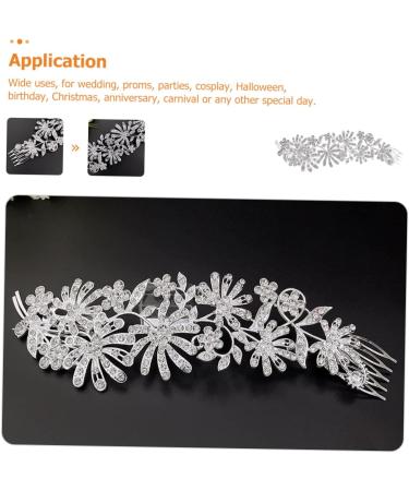 Didiseaon Silver Barrettes Comb Bridal Hair Clip Bride Hair Clip Pearl Hair Accessories Wedding Headpiece for Bride Silver Hair Clips Wedding Hair Accessory Bridesmaid Headgear Alloy - Buy Online on GoSupps.com