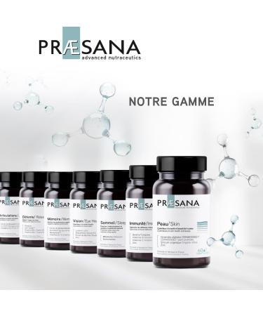 PRAESANA - Skin - Health and Skin Beauty - Food Supplement - 2 Capsules per day - 30 days program - Made in France - Buy Online on GoSupps.com