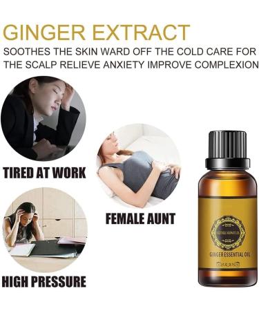 3PCS Natural Belly Drainage Ginger Oil for Relaxing Essential Massage - Buy Online on GoSupps.com