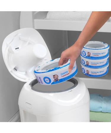 Diaper Pail Refill Bags 4 Pack - 1120 Count, Compatible with Diaper Pails - Buy Online on GoSupps.com