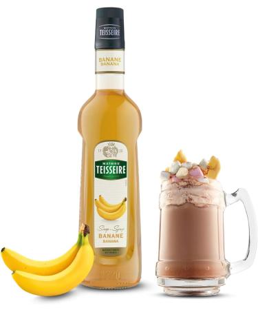 Mathieu Teisseire Banana Syrup for Drinks Cocktails Mocktails Smoothies Coffee Chocolates Milkshakes Desserts 70cl Bottle - Buy Online on GoSupps.com