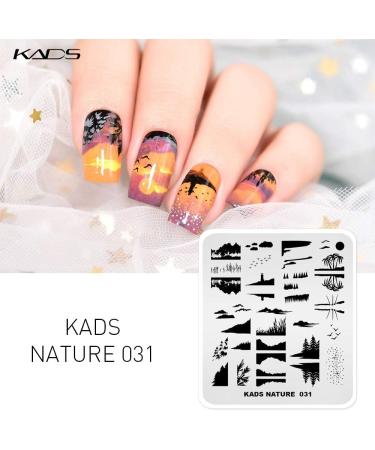 KADS Nail Stamping Plate Coconut Tree Nature Design (NA031) for DIY Nail Art - Buy Online on GoSupps.com
