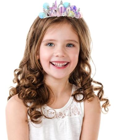 Jaczora Glitter Mermaid Headband Princess Crown Mermaid Tail Sequin Hairband Mermaid Hair Accessories Pearl Decor Tiara Headband for Party Accessories Mermaid Theme Hair Party Favors Headband - Buy Online on GoSupps.com