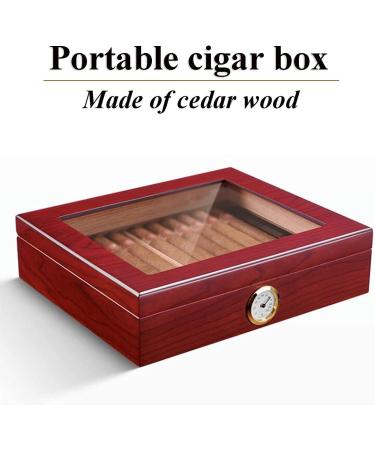 Cigar Boxs Humidors Cigars Case Glass Top Cigar Desktop Box Cigar Humidor Cigar Box with Humidifier and Hygrometer - Buy Online on GoSupps.com