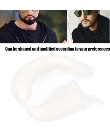 8g Reusable Fake Beard Mustache - Special Effect False Beard for Halloween Party Supplies (White) - Buy Online on GoSupps.com