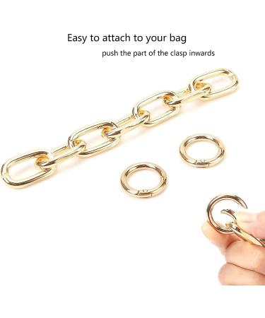 Fashion Large Metal Cross-Body Purse Strap Extender Handbag Shoulder Strap Extender Bag Chain Accessory Charms (Gold) - Buy Online on GoSupps.com