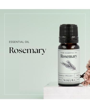 Nikura Rosemary Essential Oil 10ml - 100% Pure for Hair Growth | Aromatherapy Diffuser | Vegan Friendly - Buy Online on GoSupps.com