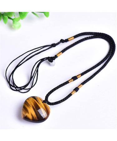 1Pc Natural Gemstone Love Heart Pendant Crystals Reiki Rock for DIY Charm Crystal Jewelry Making Full of Texture (Color : White Crystal) - Buy Online on GoSupps.com