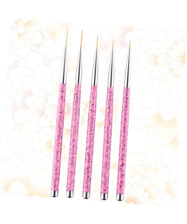 FRCOLOR 5 Piece Set Nail Art Liner Brush Polish Brush Pen Tools Nail Brush Kit Nail Polish Drawing Pen Nail Art Tools Nail Art Pen Painted Pen Pull Set Pink - Buy Online on GoSupps.com