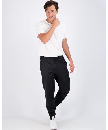 Real Essentials Men's 3 Pack Active Jogger Sweatpants Set - Standard Medium with Pockets - Buy Online on GoSupps.com