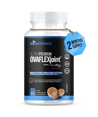 miNATURALS NEM Natural Eggshell Membrane Pills | Rapid Joint Pain Relief Supplements OVAFLEXjoint with BiovaFlex 60 ct. | Fast Arthritis Pain Relief | Starts working in 5 Days