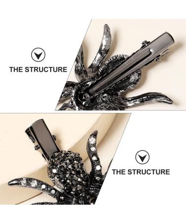 Lurrose Halloween Hair Clip for Women Gothic Sparkling Rhinestone Spider Hair Barrettes Halloween Party Masquerade Cosplay Accessory - Buy Online on GoSupps.com
