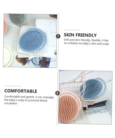 Healvian Silicone Shower Brush Set for Babies and Kids - Baby Bath Brush, Newborn Shampoo Brush, Face Scrubber, and Body Scrubbers - Buy Online on GoSupps.com