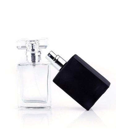 2 Pack 30ML Refillable Perfume Bottles - Travel Atomizer Spray Bottles (Transparent & Black) | International Shipping - Buy Online on GoSupps.com
