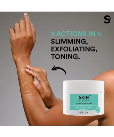 Skinlabo Sugar Body Peeling 200ml - Revitalize & Smooth Skin with Sugar Crystals & Almond Oil - International Shipping - Buy Online on GoSupps.com