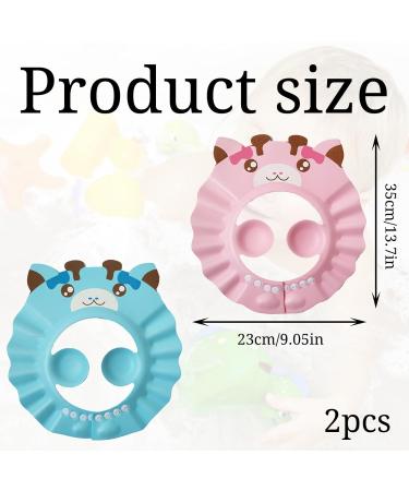 2 PCs Adjustable Shower Hood for Kids | Silicone Hair Washing Protection Cap for Babies - Ear & Eye Guard - Buy Online on GoSupps.com