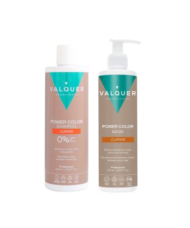 Valquer Pack Power Color Cheveux Color s Cuivre Shampooing 400 ml + Masque 275 ml - Coloration Temporaire