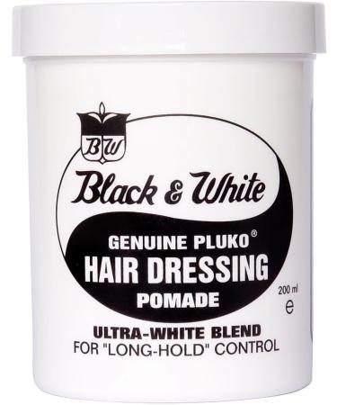 Black and White Pluko Hair Dressing Pomade 200g Wax and a Fridge Magnet - Professional Firm Hold Hair Styling Product For Short to Medium Hair Men and Women hair gel Effective strong versatile - Buy Online on GoSupps.com