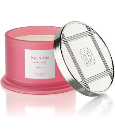 HomeWorx Passion Aromatherapy Candle - 3-Wick Sandalwood & Vanilla | Premium Scented Candle for 40 Hours of Clean Burn - International Shipping Available - Buy Online on GoSupps.com