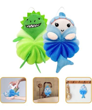 FOMIYES 2pcs Kids Bath Balls - Exfoliating Shower Loofahs & Scrubbers for Children | Soft Mesh Brush Luffa - Buy Online on GoSupps.com