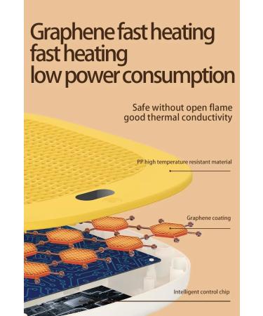 Caulo Graphen Foot Warmer | Portable Fast Warming with Intelligent NTC Temperature Control | 3-Stage Settings (White) - Buy Internationally - Buy Online on GoSupps.com