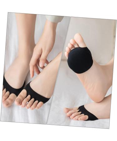 Shop Gatuida 4 Pairs Split Toe Socks | No Show Heel Sandal Liner Socks for Women | Metatarsal Support & Comfort | Invisible Black Cotton - Buy Online on GoSupps.com