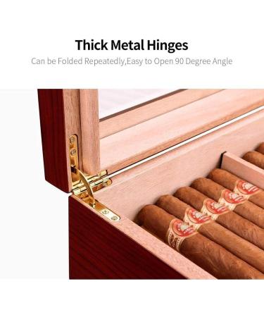 Cigar Humidor with Humidifier and Hygrometer Double Cigar Cabinet Double Layer Large Capacity Can Decorative Box - Buy Online on GoSupps.com