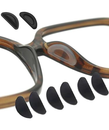 Harayaa Slide-Resistant D-Shaped Nose Pads for Glasses - Comfortable Long-Lasting Soft Pillow Design in Black - Buy Online on GoSupps.com