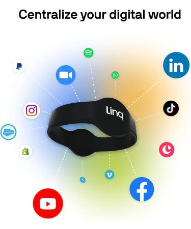 Linq Bracelet v3 - Smart NFC and QR Technology Band for Networking, Custom Links, Videos - White - Buy Online on GoSupps.com
