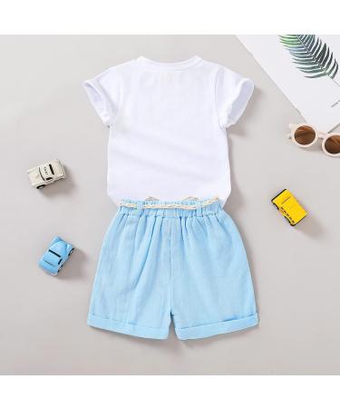 YOUNGER TREE Toddler Baby Girls Watermelon T-shirt + Linen Shorts Set - 4 Years - Buy Online on GoSupps.com