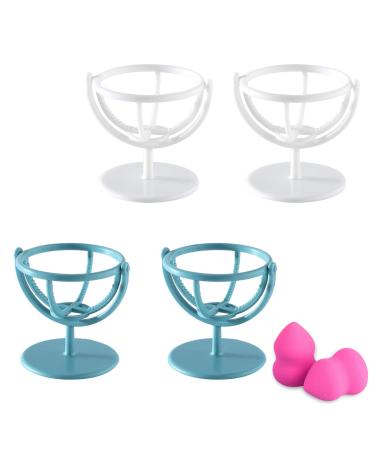 Make-up sponge stand make-up sponge holder 4 pieces of rotatable make-up sponge drying stand make-up sponge egg owner plastic make-up puff clothing rack sponge holder display stand