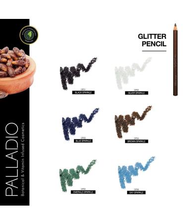 Palladio Glitter Eyeliner Pencil - Longlasting Shimmer Eye Liner in Black Sparkle - Buy Online on GoSupps.com