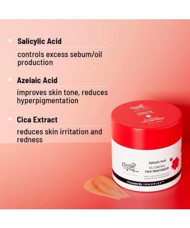 Oil Control Face Moisturiser with 0.5% Salicylic Acid | Mineral Oil & Petroleum Free | 50 gm - Perfect for Acne Prone Skin - Buy Online on GoSupps.com