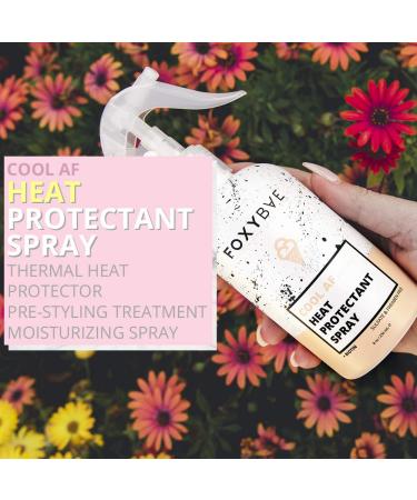 FoxyBae Cool AF Heat Protectant Spray + Hair Oil - 8oz Anti Frizz Moisturizing Spray with Biotin for Hair Growth - Buy Online on GoSupps.com