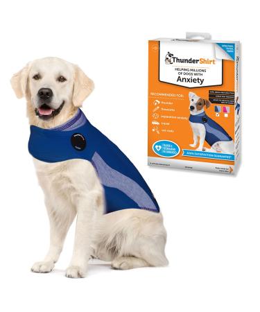 ThunderShirt for Dogs, X Large, Blue Polo - Dog Anxiety Vest X Large (65-110 lbs) Blue