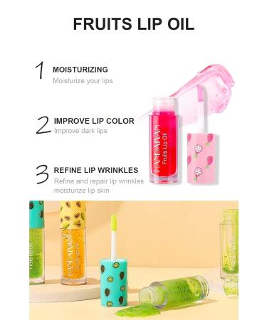 Hydrating Lip Glow Oil | Moisturizing Lip Balm with Fruit Extract | Reduces Fine Lines & Dryness | Non-Sticky Avocado Lip Care | Long Lasting Nourishing Repair - Buy Online on GoSupps.com
