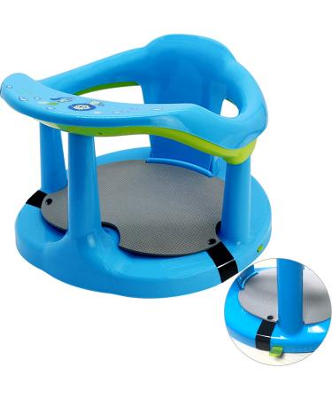 CAM2 Baby Bath Seat Non-Slip Infants Bath tub Chair with Suction Cups for Stability, Newborn Gift, 6-18 Months blue