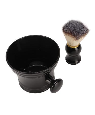 Men's Ergonomic Shaving Brush & Bowl Set - Black Shaving Tool for Cream Application | International Shipping Available - Buy Online on GoSupps.com