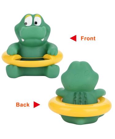 Baby Bath Thermometer - LED Temperature Display Floating Cute Animal Toy (Green Alligator) - Buy Online on GoSupps.com