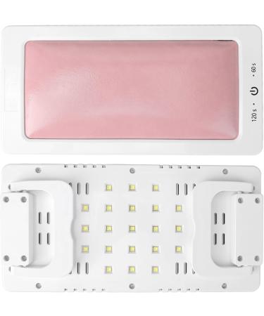 Foldable Nail Gel Dryer 27 Light Chips Quick Drying Hand Pillow 2 Stroke Nail Polish Curing Lamp for Home DIY (Pink) - Buy Online on GoSupps.com