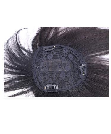 Women's Human Hair Topper with Bangs - 5x5 Clips for Thinning Hair - 8 Black Hairpiece - Buy Online on GoSupps.com