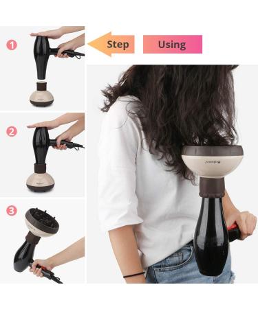 Segbeauty Hair Diffuser - Professional Salon Tool for Thick Curly Hair, Fast Drying Without Frizz - Adjustable Air Flow, Fits Dryer Nozzle 1.73-1.77in, Ivory - Buy Online on GoSupps.com